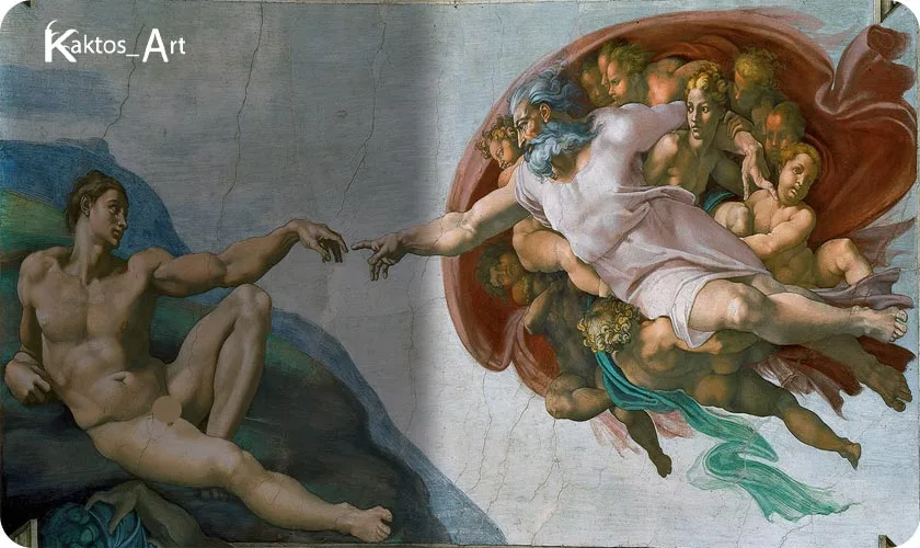 نقاشی آفرینش نهایی میکل آنژ بر روی دیوار کلیسا سیستین واتیکان